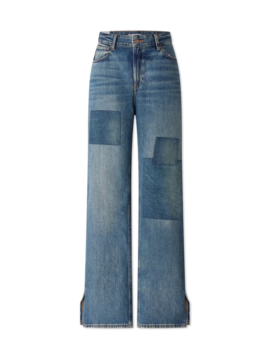 Good American Denim - Good American “The Khloé Jean” Patchwork Straight Jeans – NWT